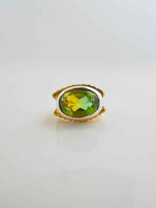 Bague ROLLING STONE vert/jaune