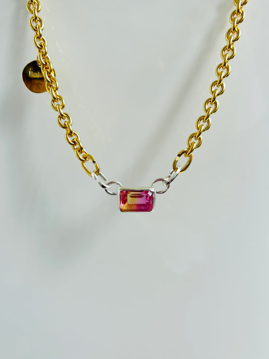 Collier ALANIS rose / jaune