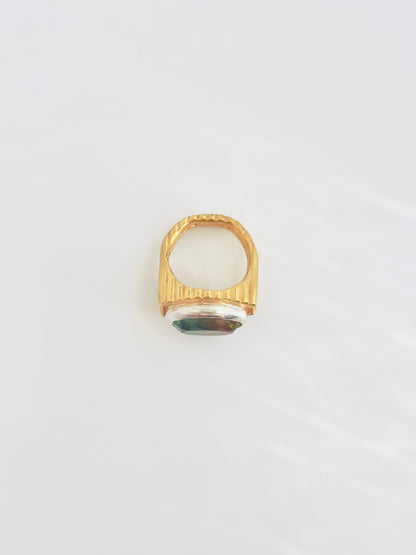 Bague ROLLING STONE vert/jaune